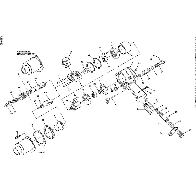 Diagram Diagram and Parts List for IR2903P  Ingersoll Rand Wrench